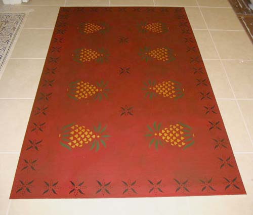 Early American Pineapple Floorcloth