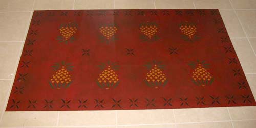 Early American Pineapple Floorcloth