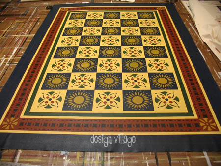 Early American Quilt Floorcloth