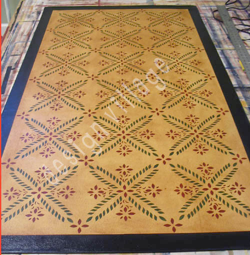 Colonial Flower Floorcloth