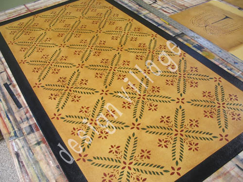 Colonial Flower Floorcloth