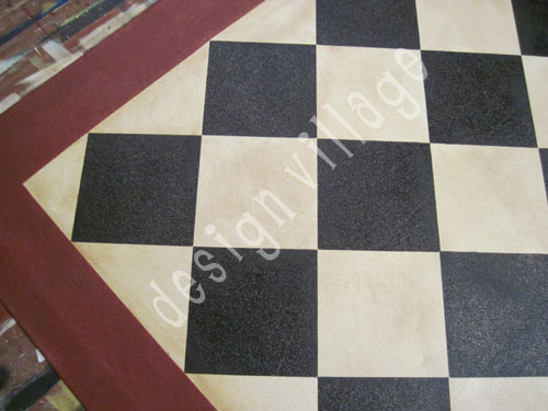 Diamond Pattern Floorcloth