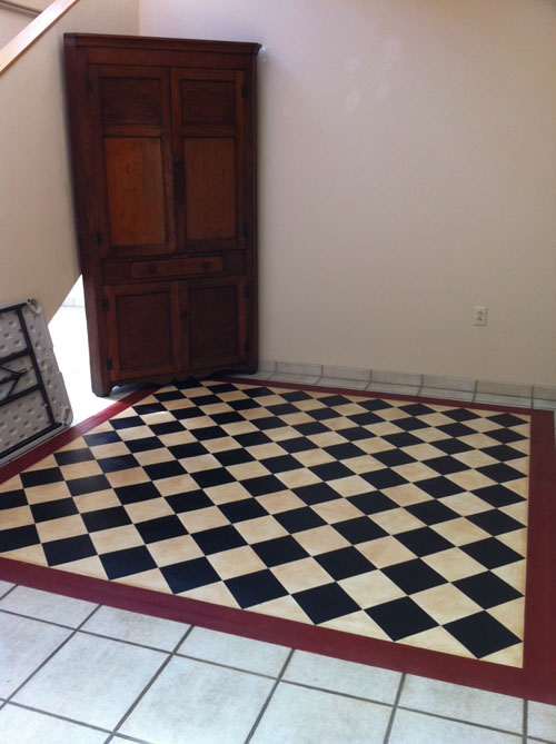 Diamond Pattern Floorcloth