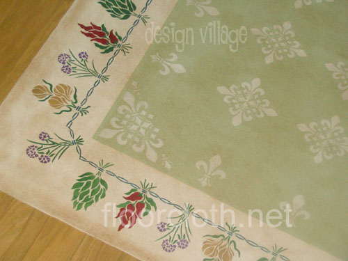 French Country Herbs Floorcloth