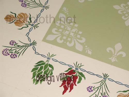 French Country Herbs Floorcloth