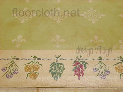 French Country Herbs Floorcloth