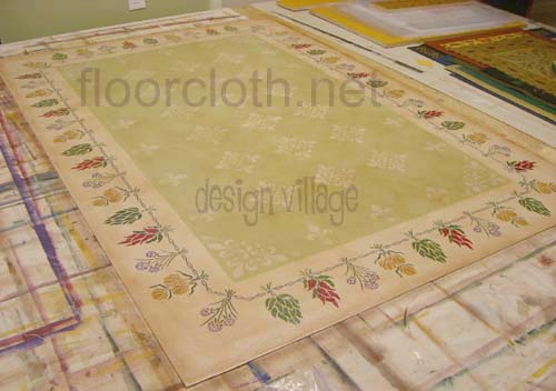 French Country Herbs Floorcloth