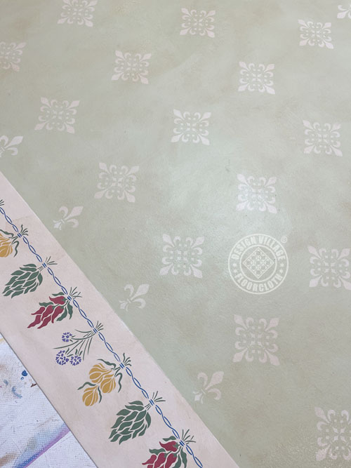 French Country Herbs Floorcloth