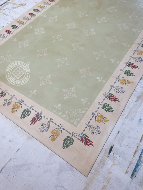 French Country Herbs Floorcloth