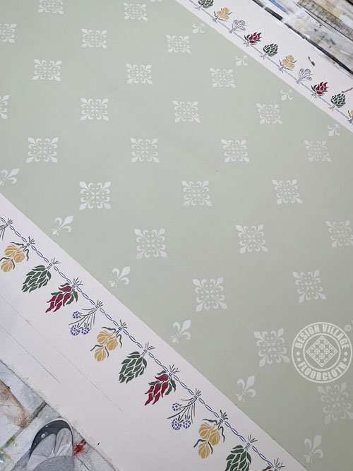 French Country Herbs Floorcloth