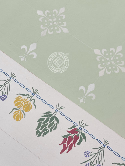 French Country Herbs Floorcloth