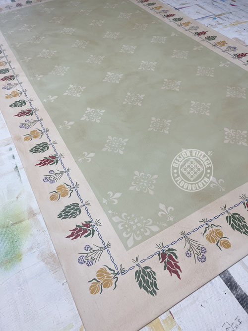 French Country Herbs Floorcloth