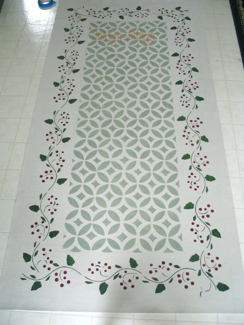 Isaac Buck Sage House Floorcloth