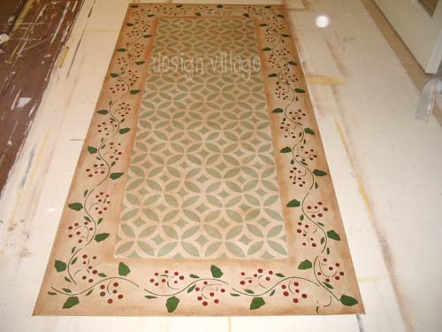 Isaac Buck Sage House Floorcloth