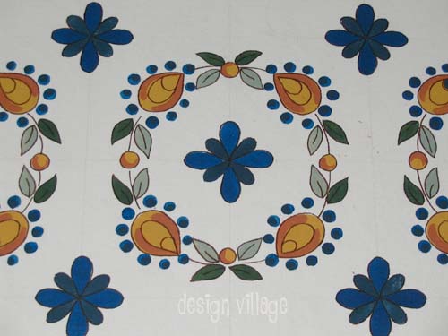 Custom Tiles Floorcloth - work in progreess