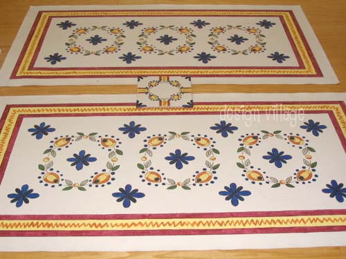 Custom Tiles Floorcloth - work in progreess