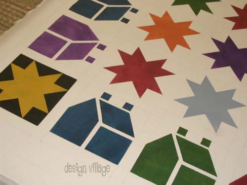 House n Star Floorcloth