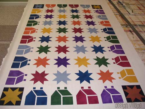 House n Star Floorcloth