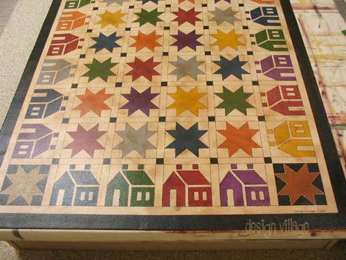 House n Star Floorcloth