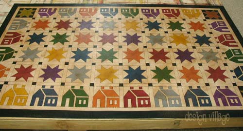 House n Star Floorcloth