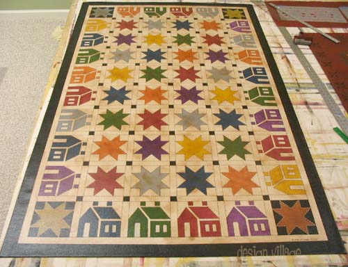 House n Star Floorcloth