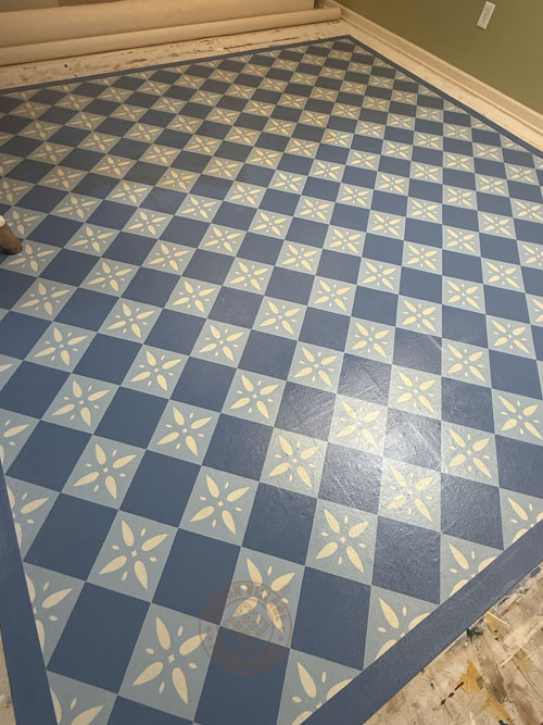 Georgetown Diamond Pattern Floorcloth