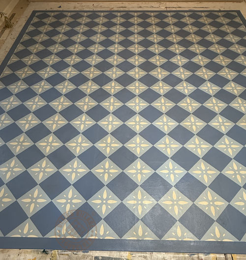 Georgetown Diamond Pattern Floorcloth