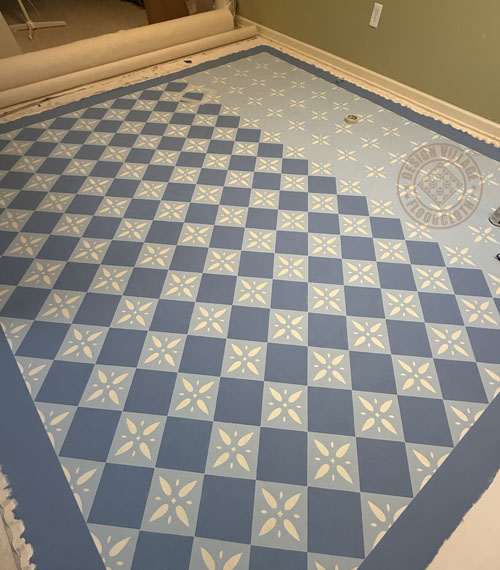 Georgetown Diamond Pattern Floorcloth