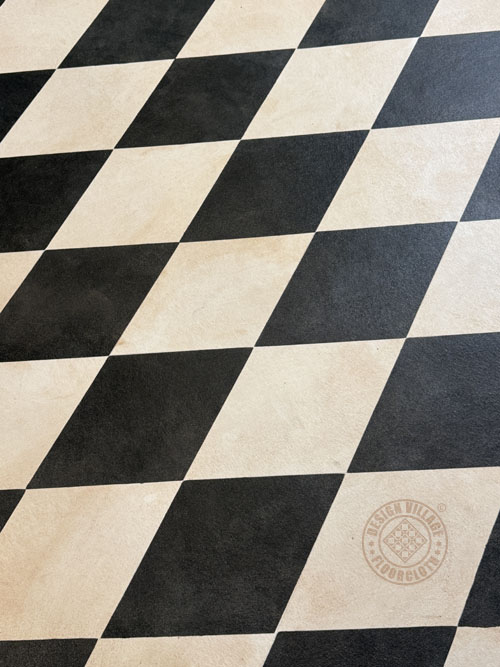 Floorcloth after stenciling