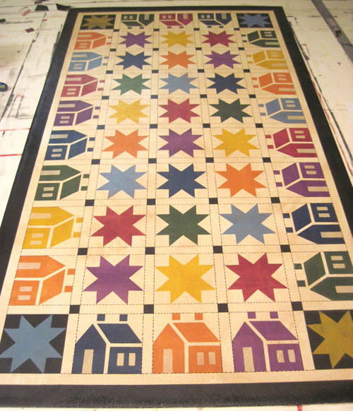 House n Star Floorcloth