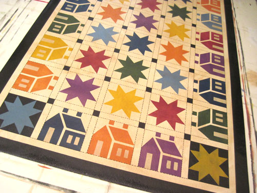 House n Star Floorcloth