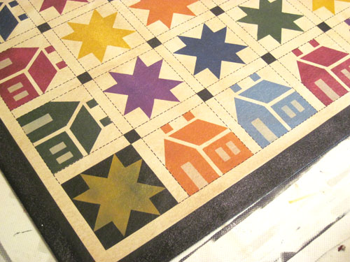 House n Star Floorcloth