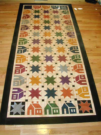 House n Star Floorcloth