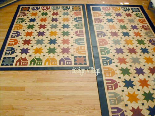 House n Star Floorcloth