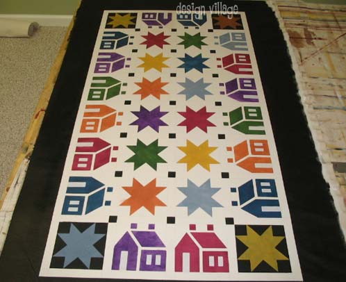 House n Star Floorcloth