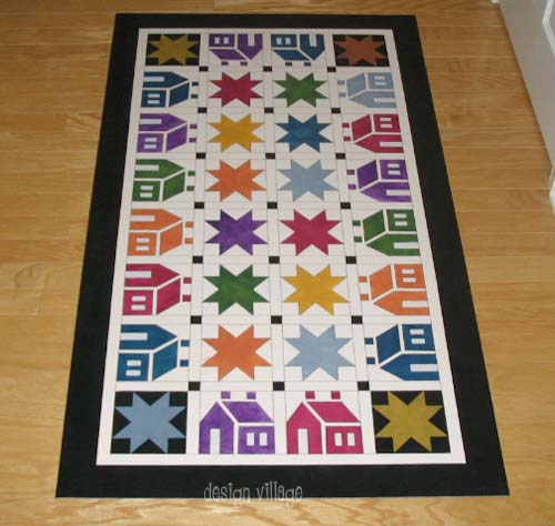 House n Star Floorcloth