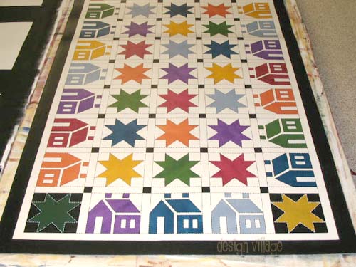 House n Star Floorcloth