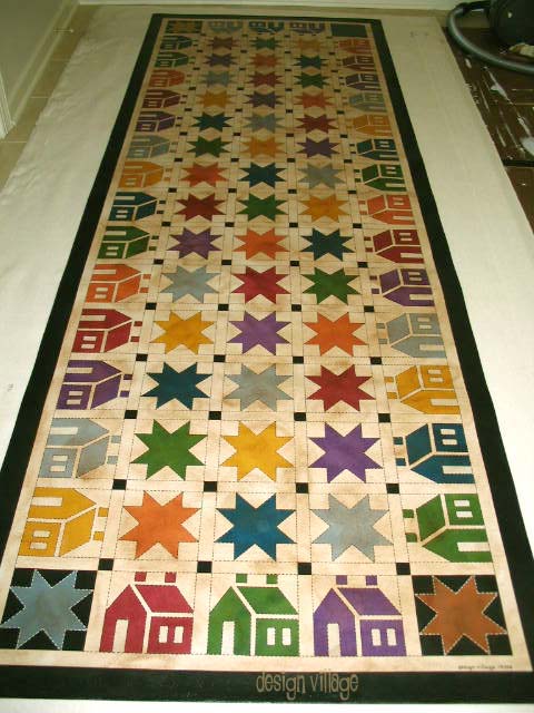 House n Star Floorcloth