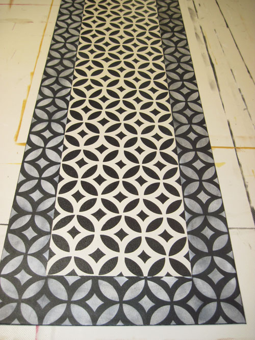 Isaac Buck Floorcloth #1 in size 25"x64"