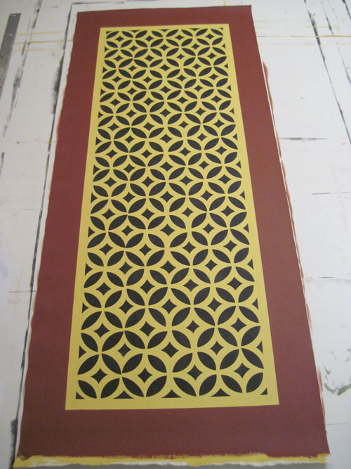 Isaac Buck Floorcloth #1 in size 25"x64"