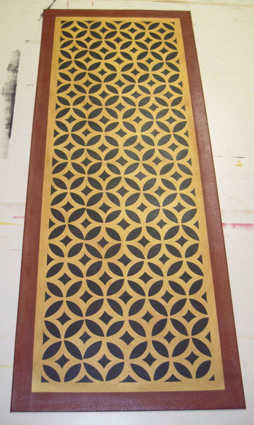 Isaac Buck Floorcloth #1 in size 25"x64"