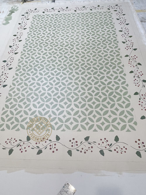 Isaac Buck Sage House Floorcloth