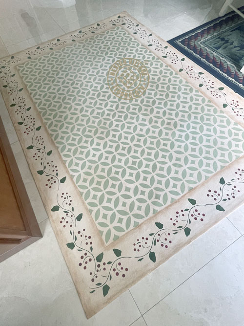 Isaac Buck Sage House Floorcloth