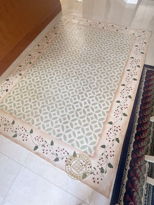 Isaac Buck Sage House Floorcloth