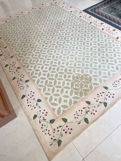 Isaac Buck Sage House Floorcloth