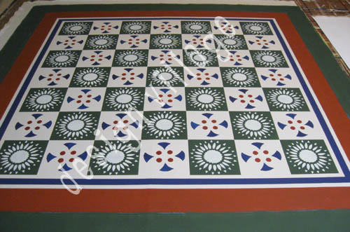 Early American Quilt Floorcloth