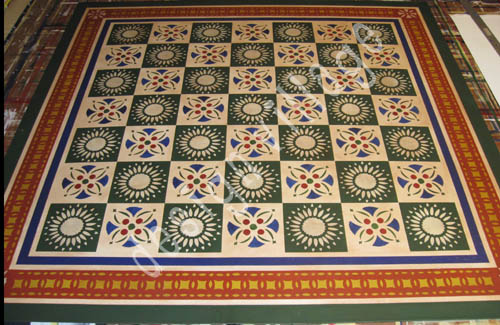 Early American Quilt Floorcloth