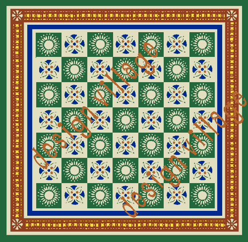 Early American Quilt Floorcloth