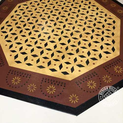 Weston Colonial Floorcloth Octagon shape 6'x6'