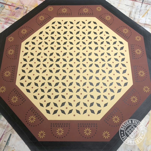 Weston Colonial Floorcloth Octagon shape 6'x6'